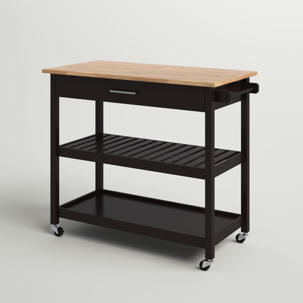 Latitude Run® Clinten Kitchen Island with Solid Wood Top & Reviews